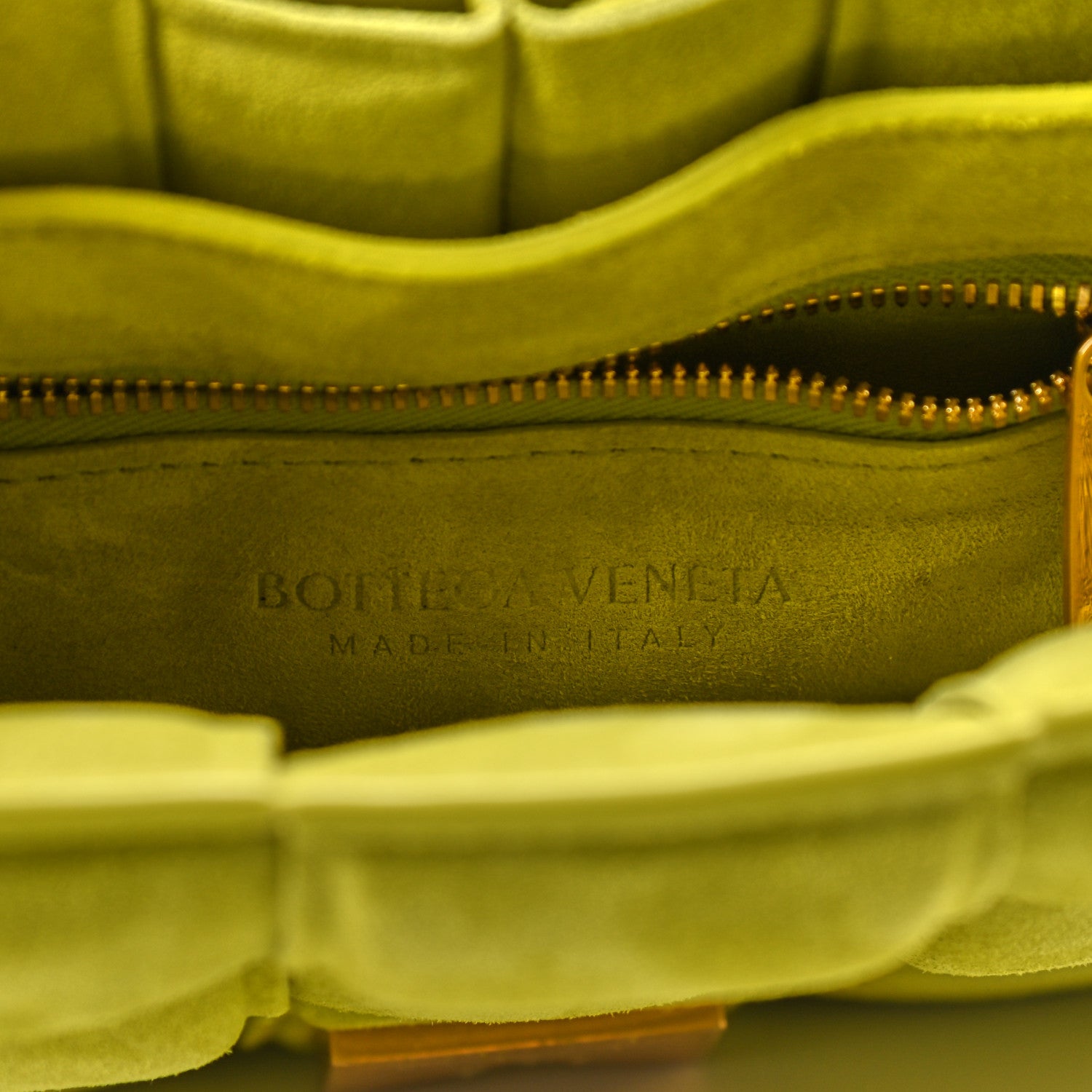 Bottega Veneta Suede Maxi Intrecciato Padded Chain Cassette Crossbody Bag Kiwi 6 of 12