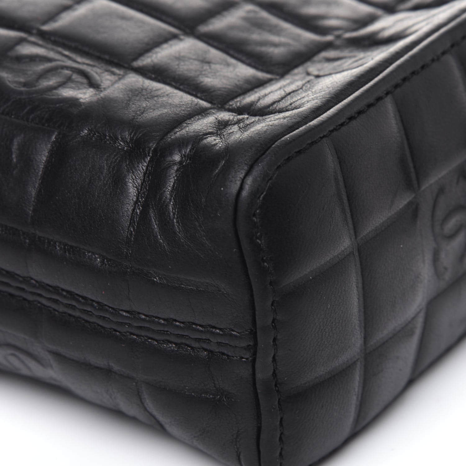 Chanel Lambskin CC Chocolate Bar Shoulder Bag Black 11 of 13