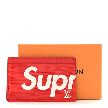 Louis Vuitton X SUPREME Epi Card Holder Red 11 of 11