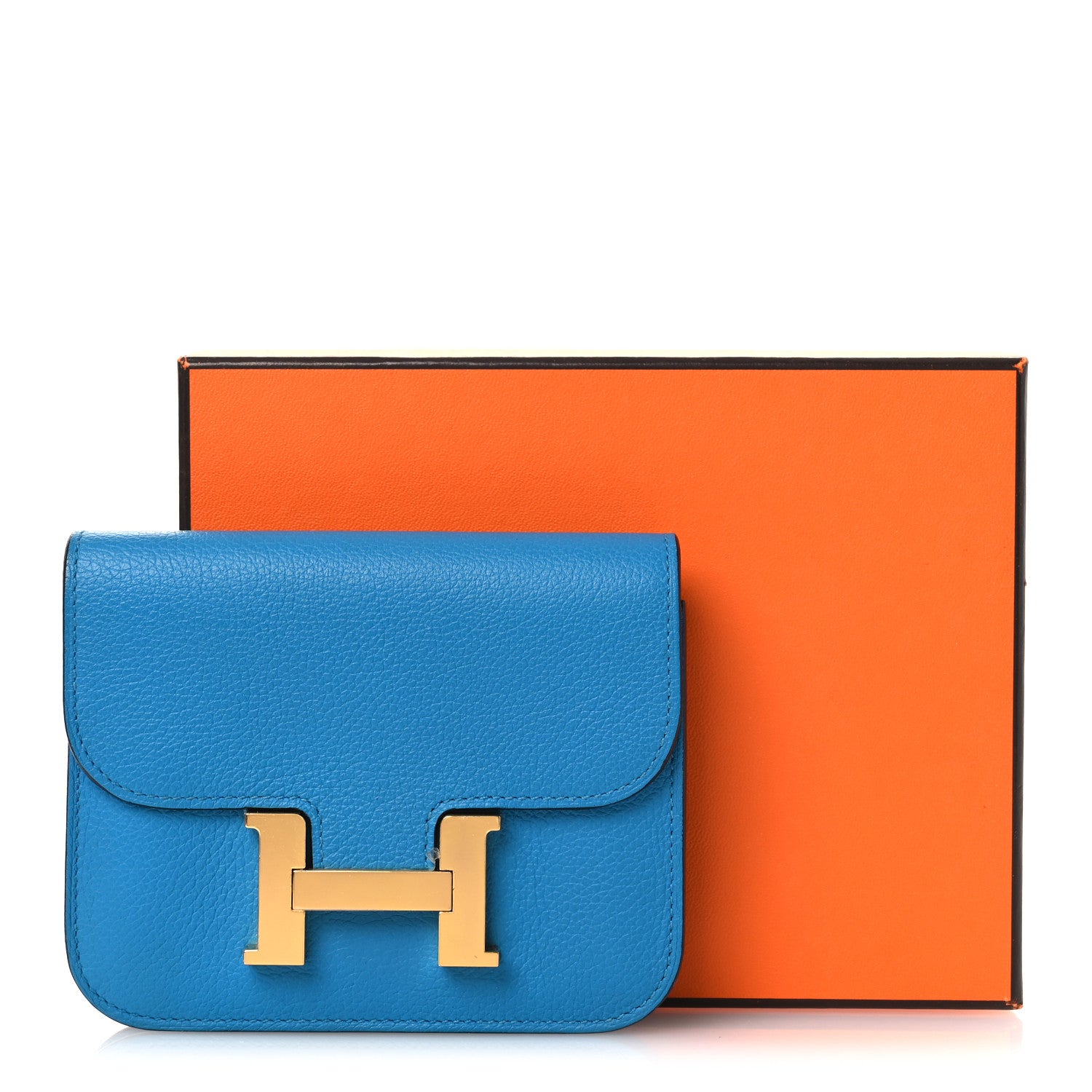 Hermes Evercolor Bi-Color Constance Slim Wallet Bleu Frida Rose Mexico 11 of 11
