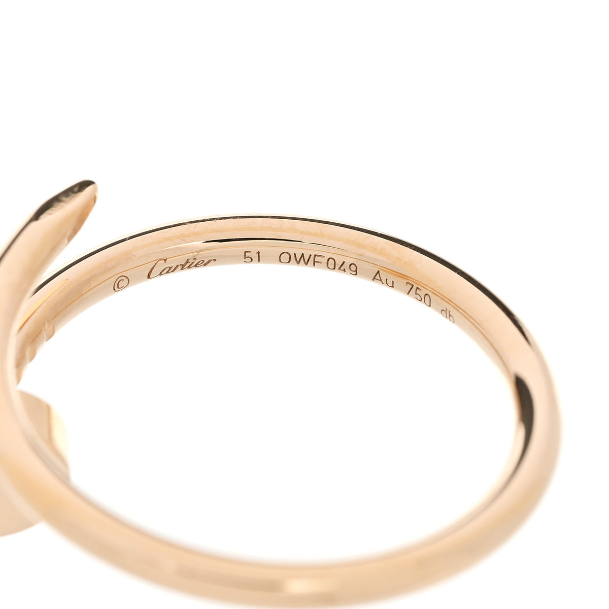 Cartier 18K Yellow Gold Small Juste Un Clou Ring 51 5.75 4 of 5