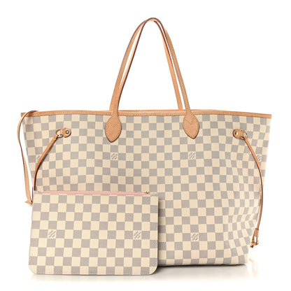 Louis Vuitton Damier Azur Neo Neverfull GM Rose Ballerine 1 of 9