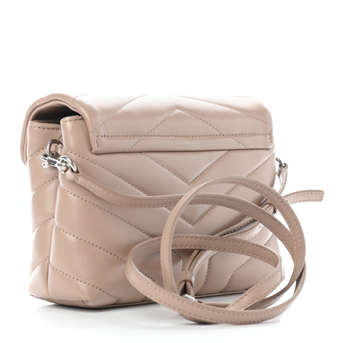 Calfskin Y Quilted Monogram Toy Loulou Crossbody Bag Gold Sand