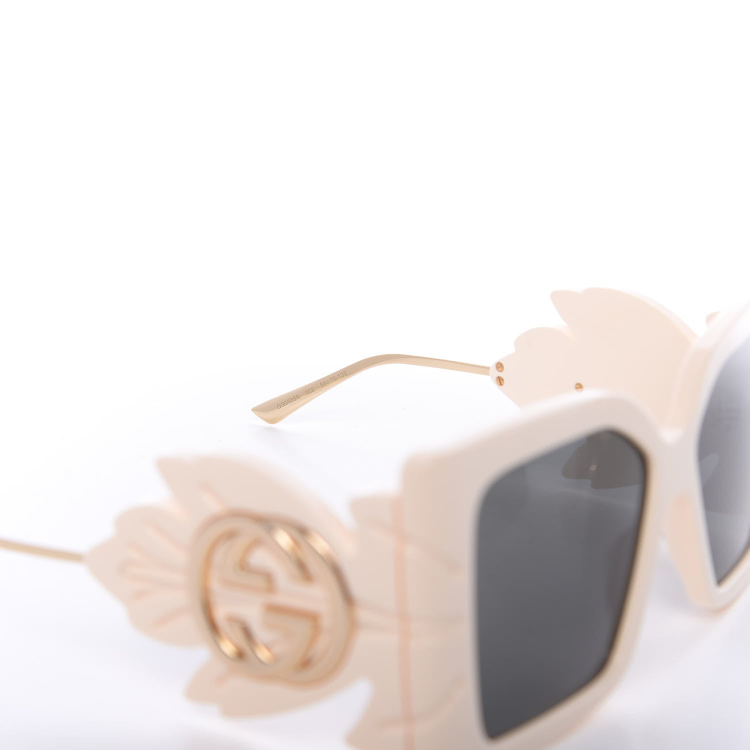 Gucci Acetate Square Frame Wing Sunglasses GG0535S Ivory 5 of 8