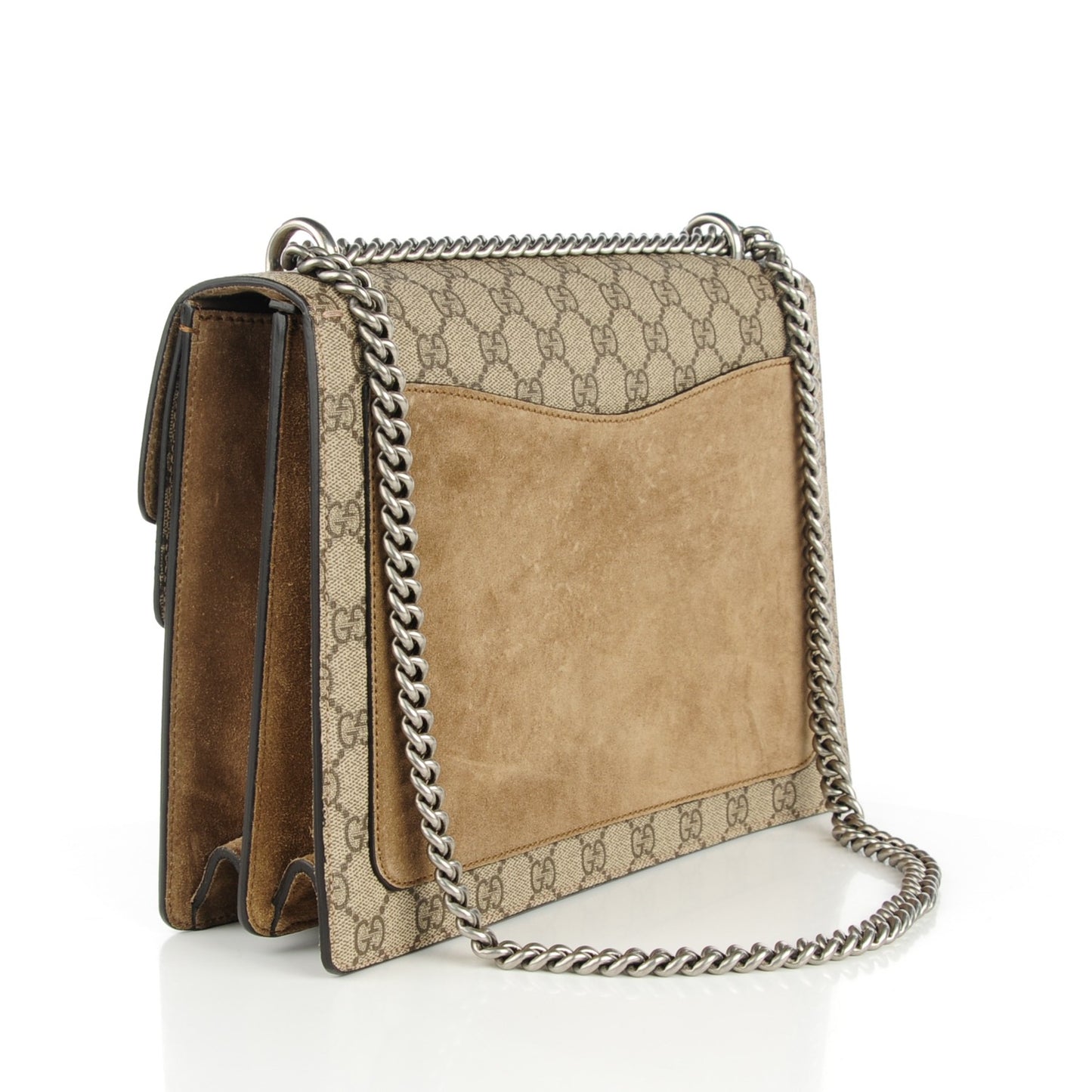 GG Supreme Monogram Medium Dionysus Shoulder Bag Taupe