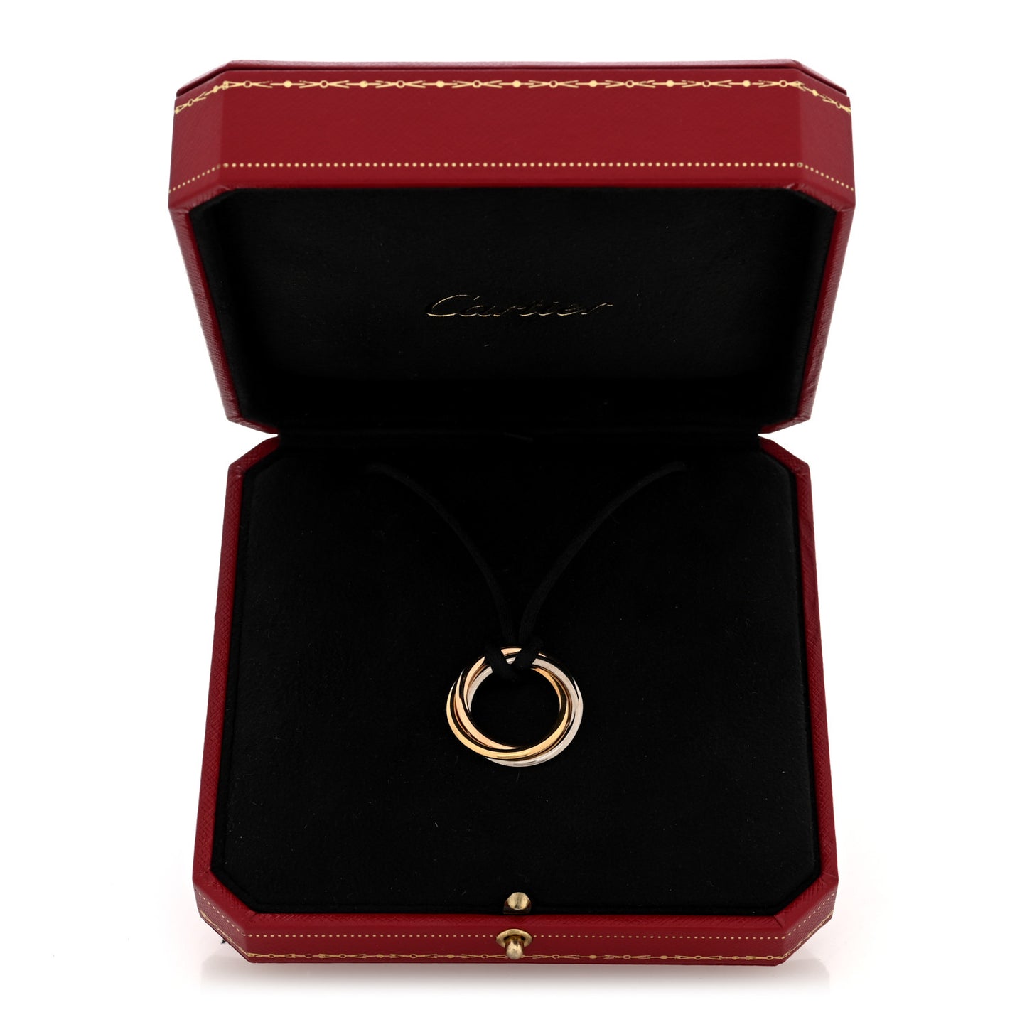 18K Pink Yellow White Gold Trinity Cord Necklace