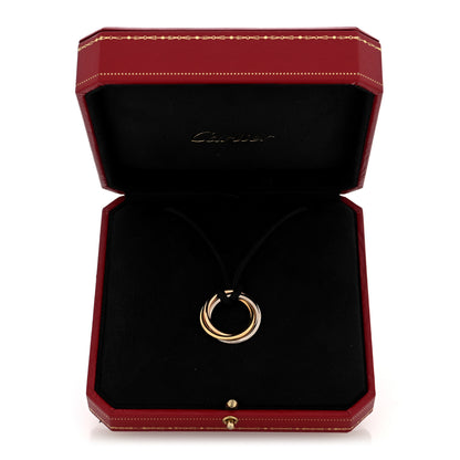 Cartier 18K Pink Yellow White Gold Trinity Cord Necklace 6 of 6
