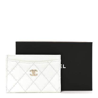 Chanel Caviar Quilted Card Holder Light Blue 9 of 9