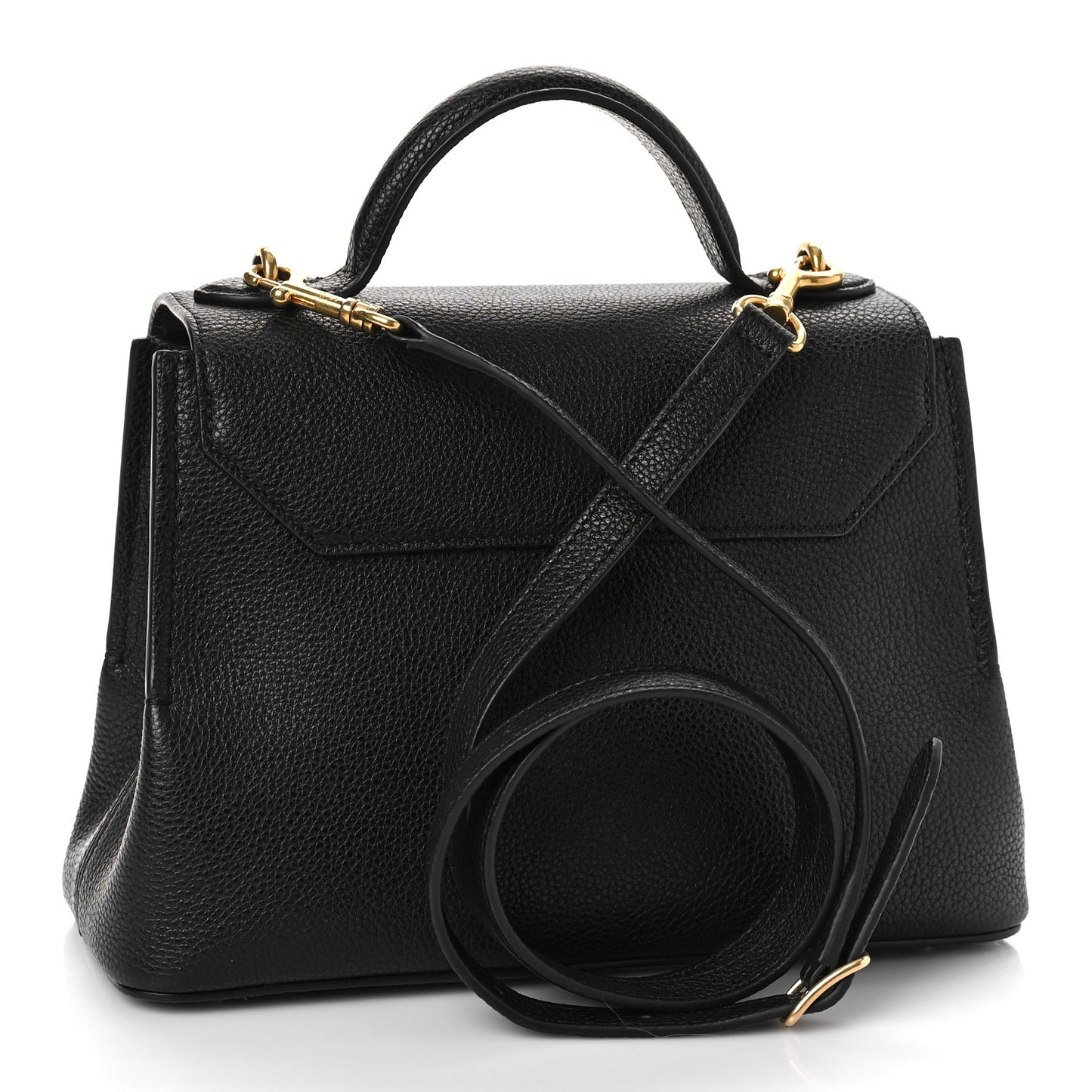 Small Classic Grain Calfskin Mini Seaton Black