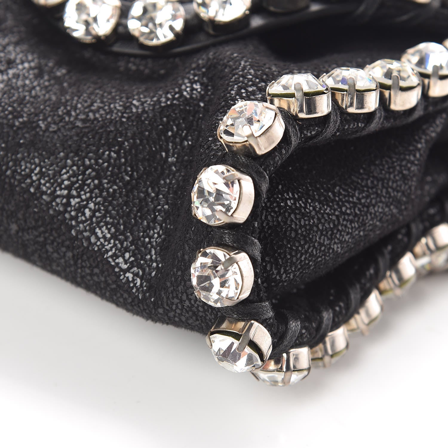 Stella McCartney Shaggy Deer Tiny Fold Over Falabella Crystal Crossbody Black 8 of 8
