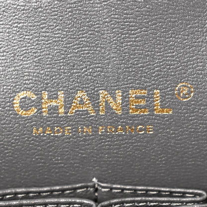 Chanel Caviar Quilted Medium Double Flap Dark Grey 6 of 10
