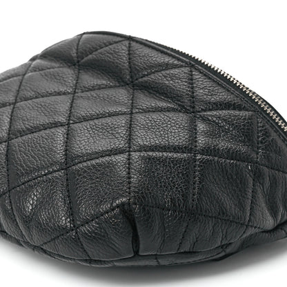 Chanel Grained Calfskin Quilted Waist Belt Bag Black 12 of 12