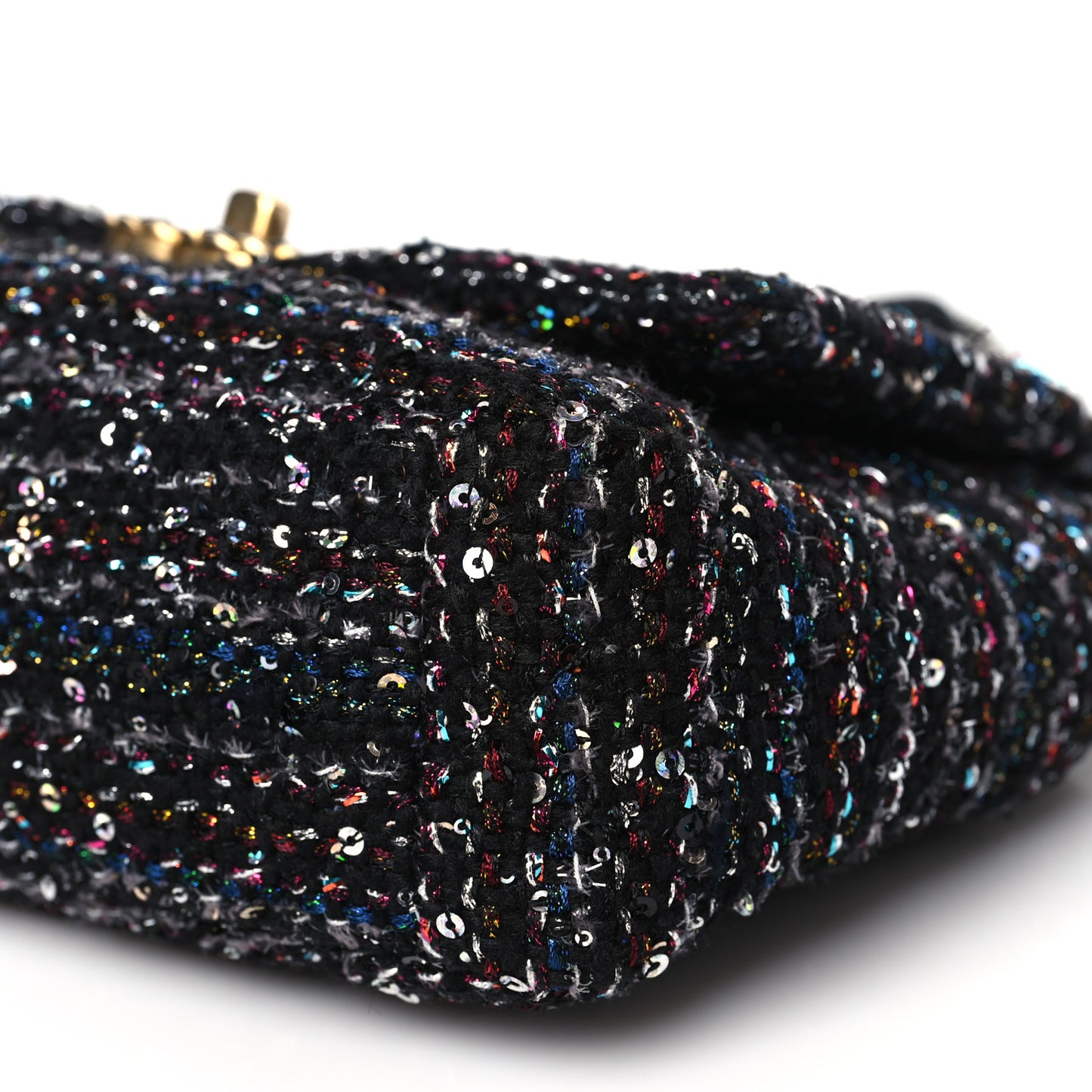 Tweed Sequin Quilted Medium Chanel 19 Flap Black Multicolor
