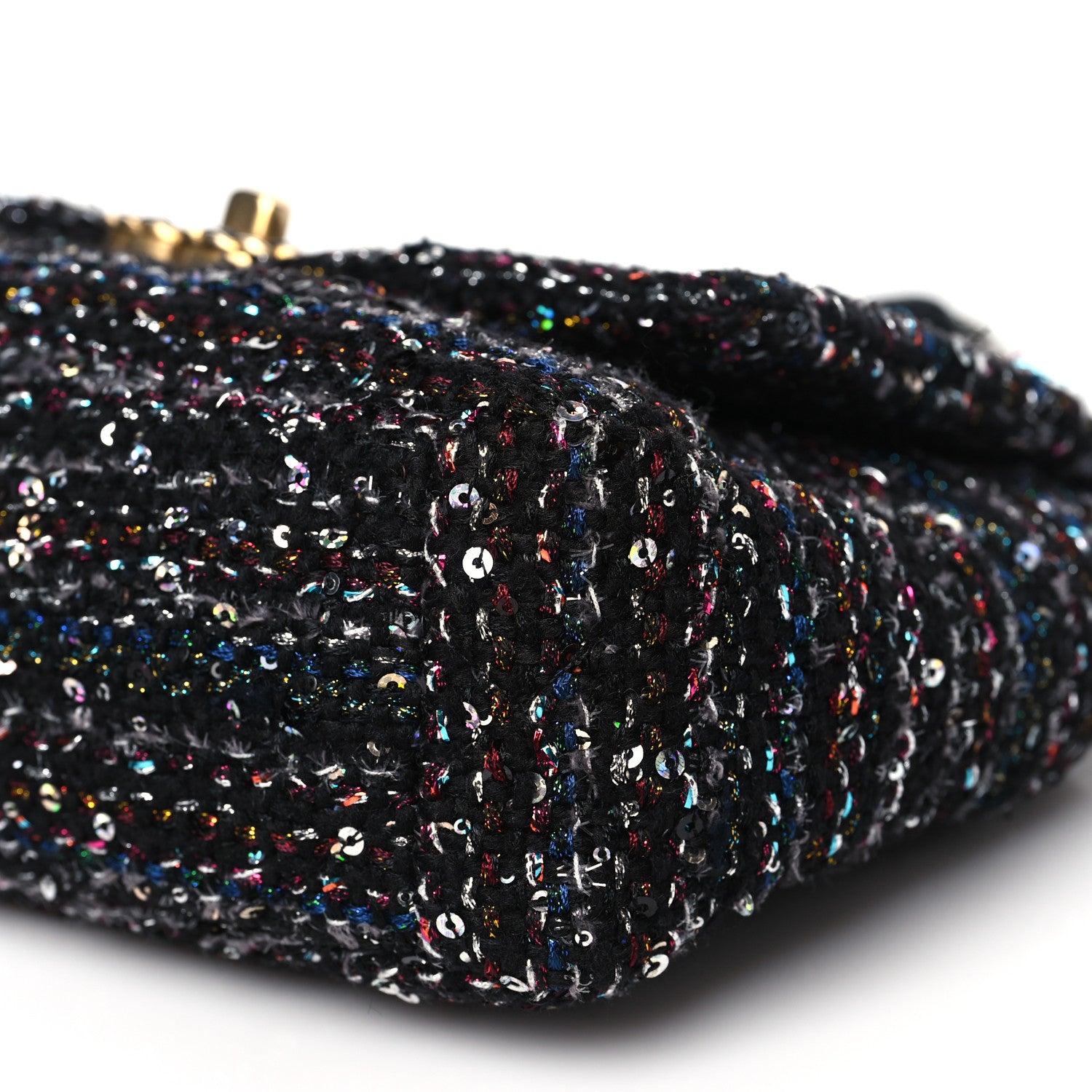 Chanel Tweed Sequin Quilted Medium Chanel 19 Flap Black Multicolor 10 of 10
