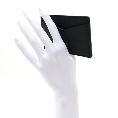Fendi Vitello Century Matte Glazed Fabric FF Card Holder Tobacco Black 2 of 7