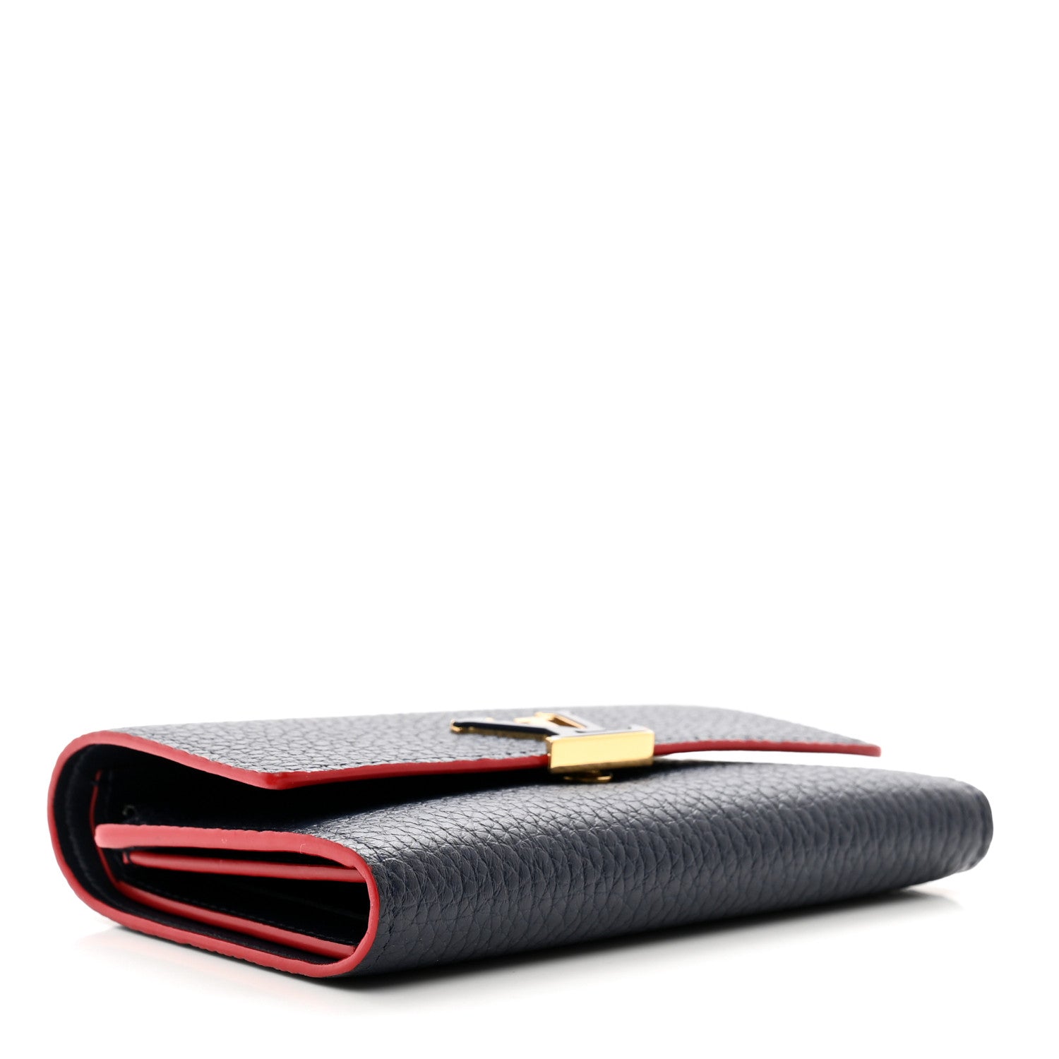 Louis Vuitton Taurillon Capucines Compact Wallet Marine Rouge 4 of 7