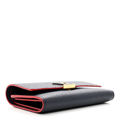 Louis Vuitton Taurillon Capucines Compact Wallet Marine Rouge 4 of 7