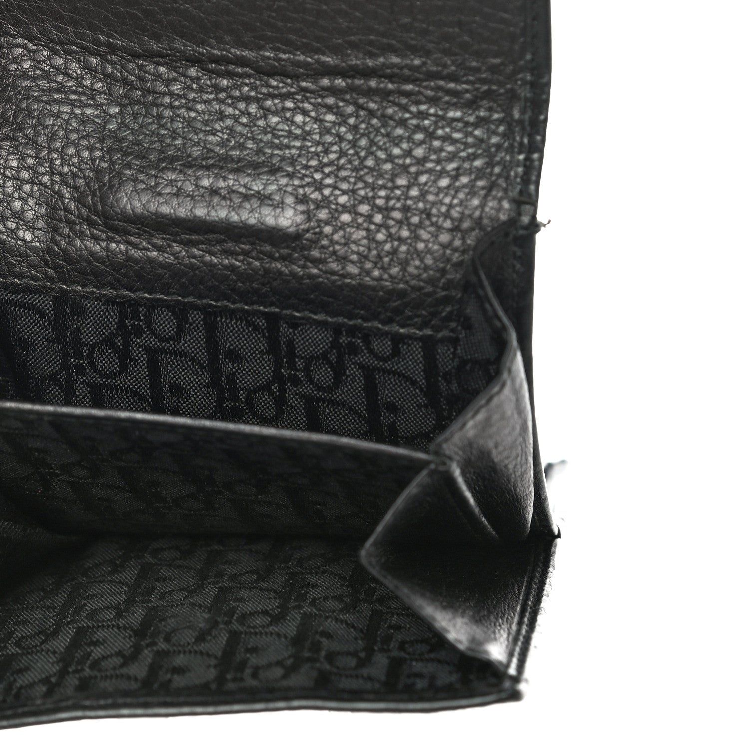 Christian Dior Calfskin Street Chic Compact Flap Wallet Black 6 of 12