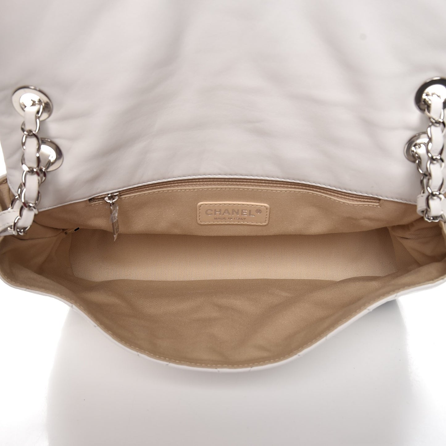 Lambskin Quilted VIP Flap White