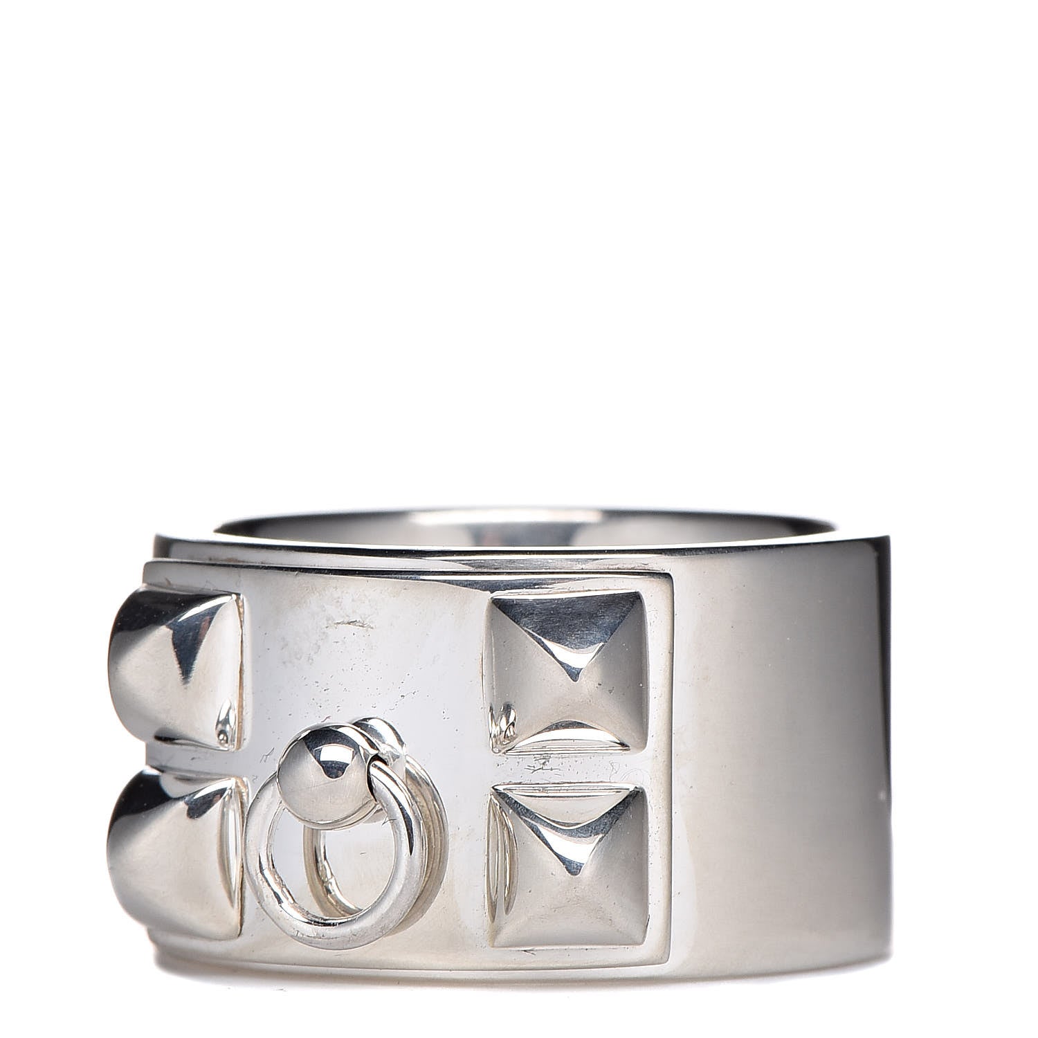 Hermes Sterling Silver Collier De Chien CDC Ring 54 6.75 3 of 5