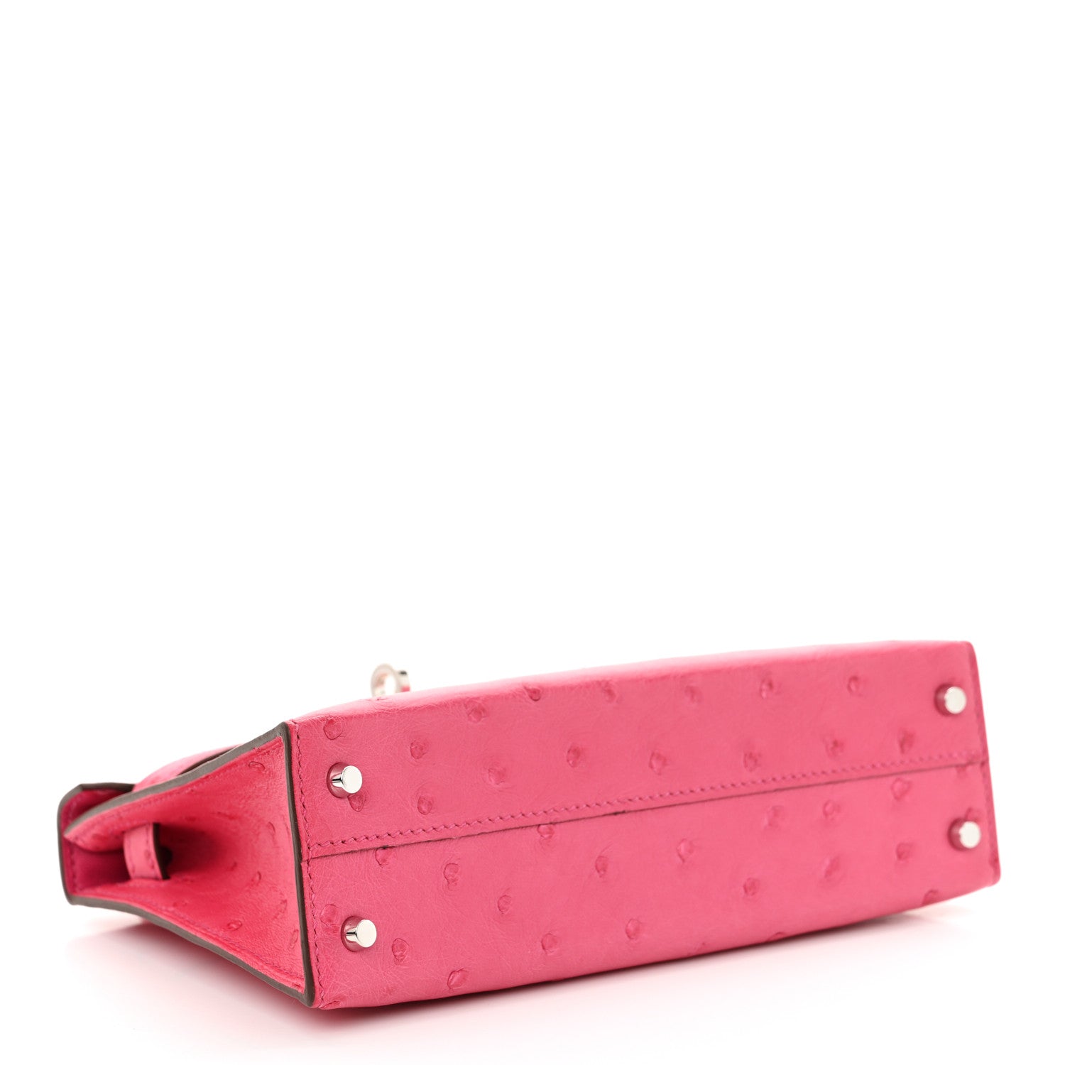 Hermes Ostrich Kelly Sellier Mini 20 Rose Tyrien 4 of 12