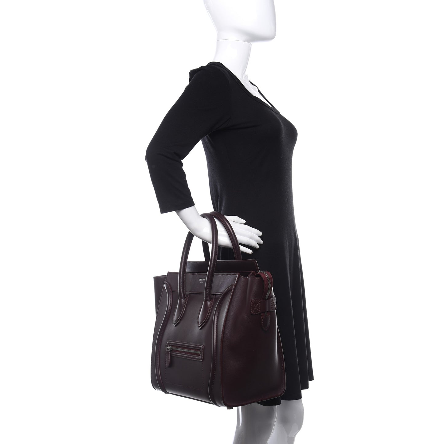 Smooth Calfskin Mini Luggage Burgundy