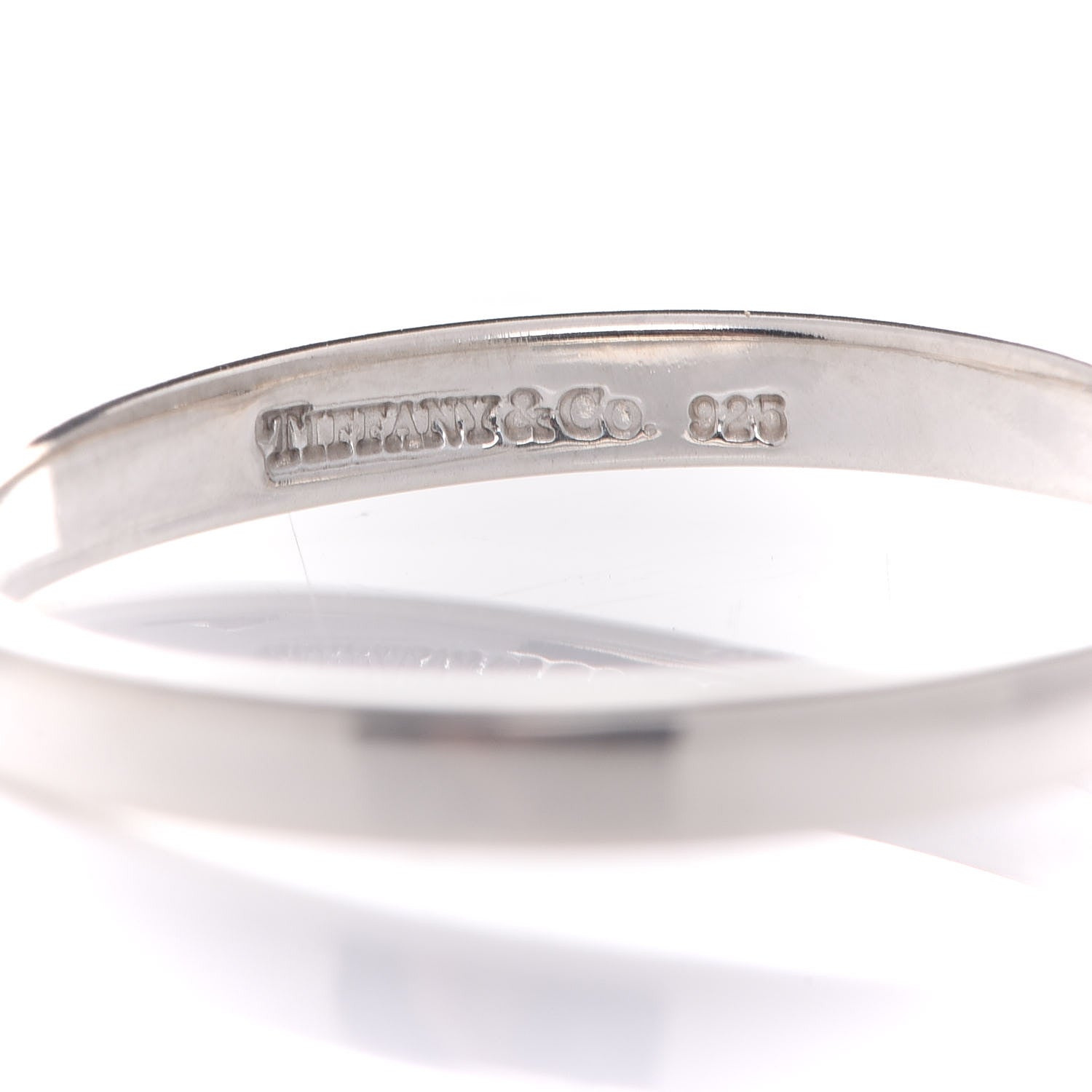 Tiffany Sterling Silver Diamond Heart Ring 52 6 4 of 4
