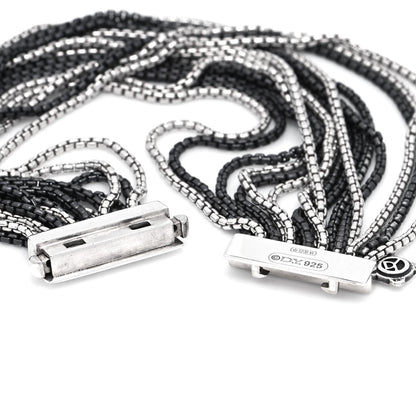 David Yurman Darkened Sterling Silver Sixteen-Row Box Chain Bracelet 4 of 4