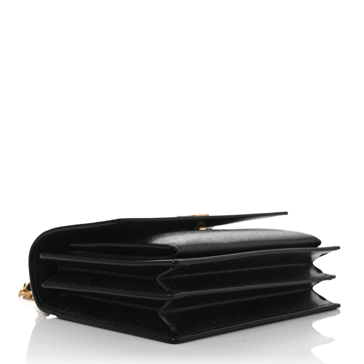 Saint Laurent Coated Bark Calfskin Medium Monogram Sunset Black 4 of 10