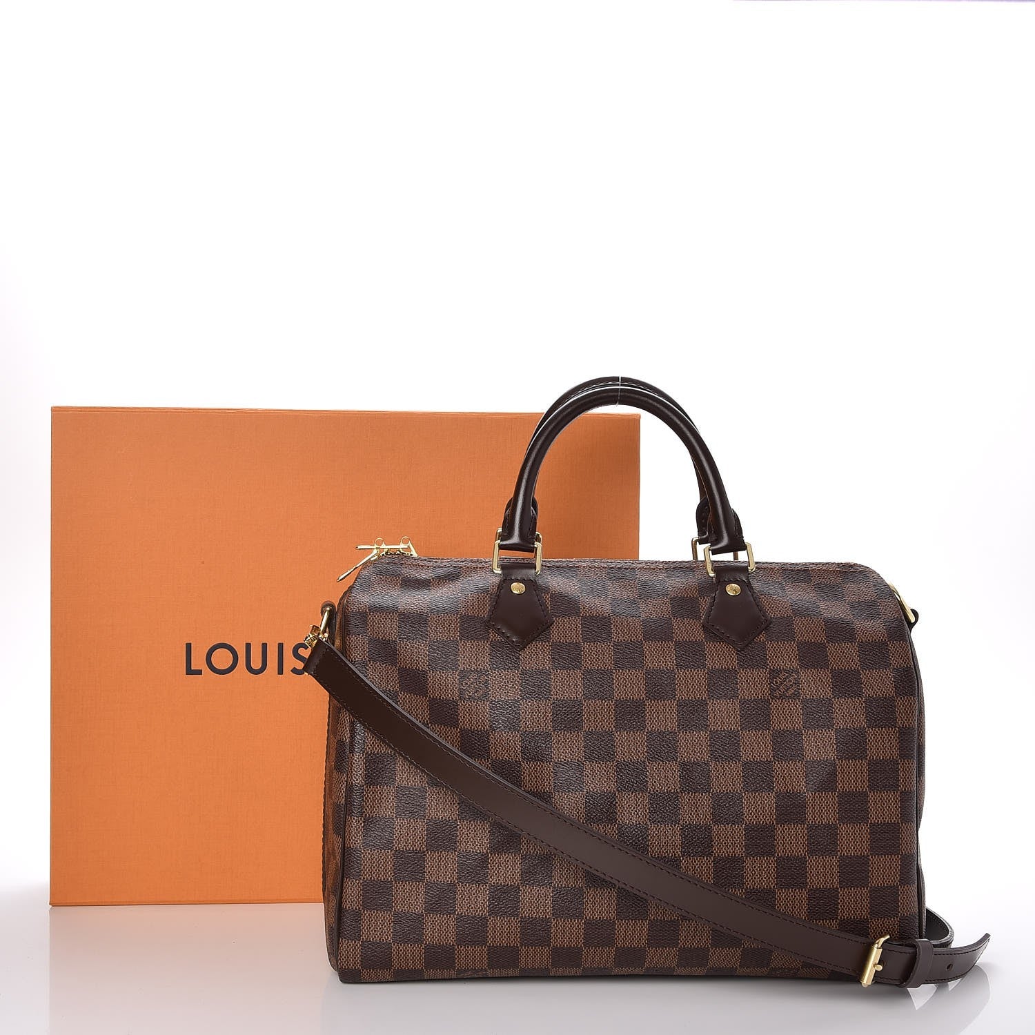 Louis Vuitton Damier Ebene Speedy Bandouliere 30 9 of 9