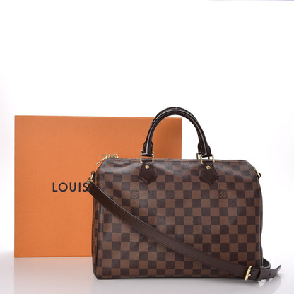 Louis Vuitton Damier Ebene Speedy Bandouliere 30 9 of 9