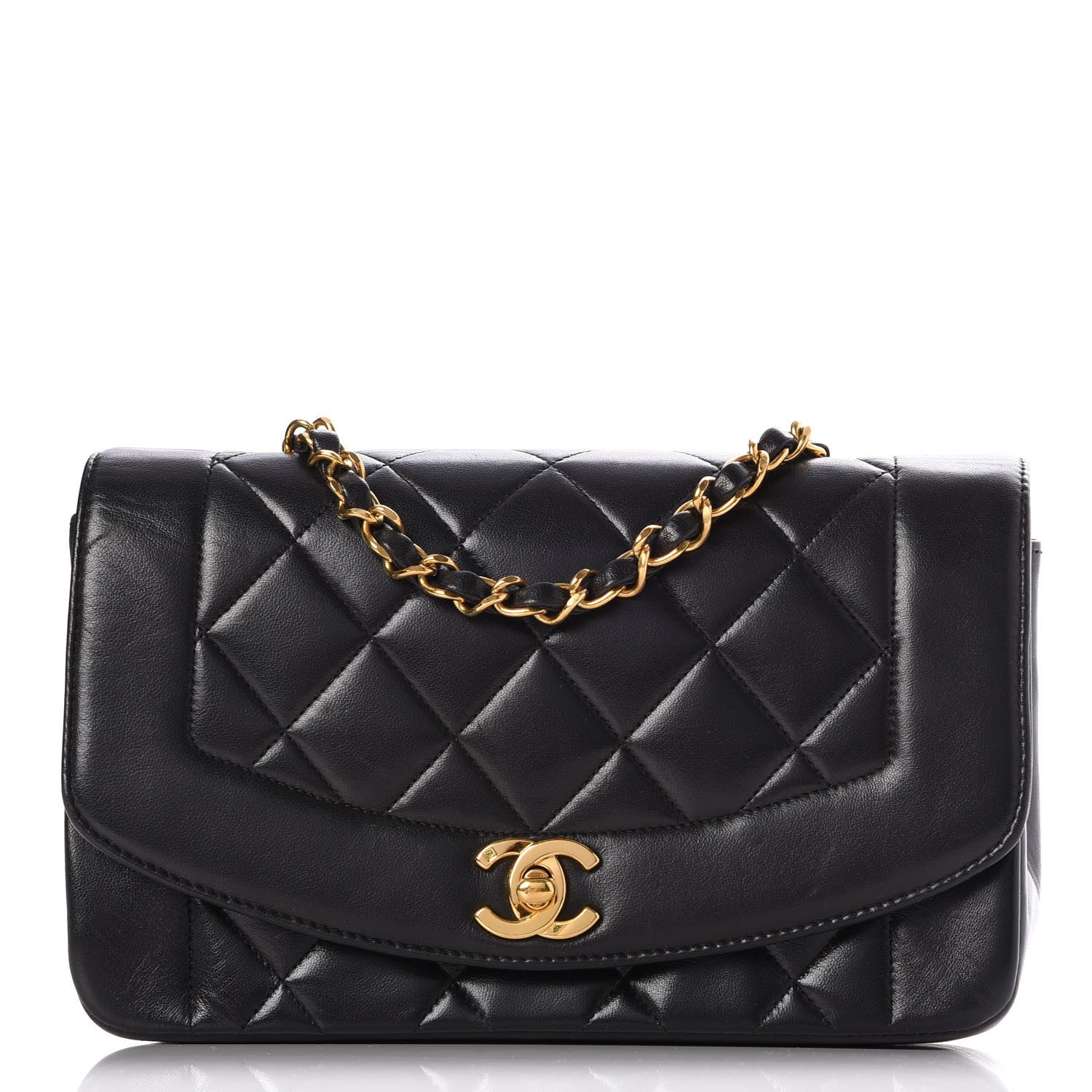 Chanel Lambskin Quilted Small Single Flap Black 1 of 8