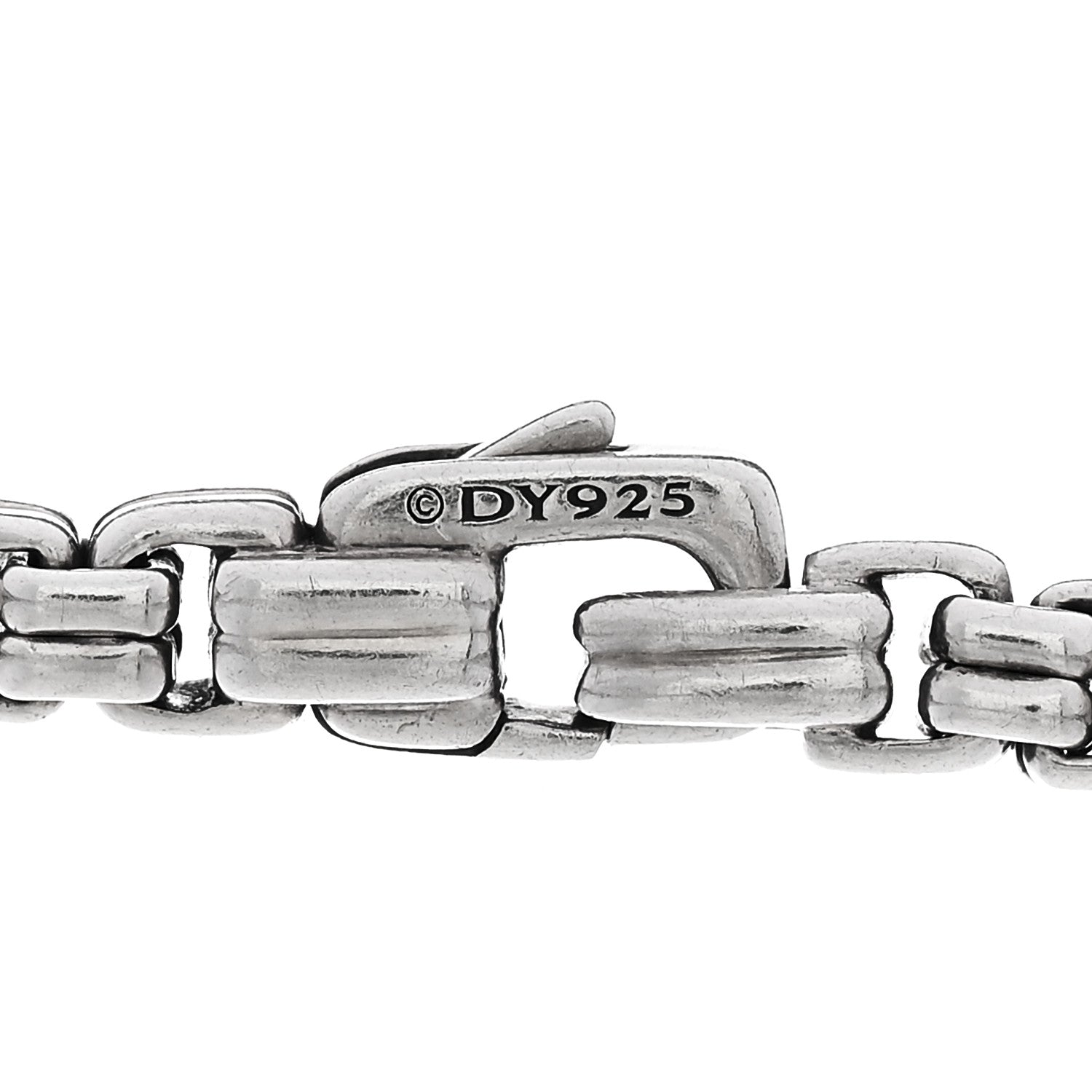 David Yurman Sterling Silver 4mm Double Box Chain Bracelet 3 of 3