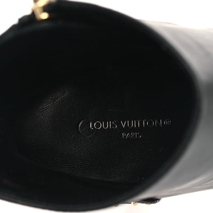 Louis Vuitton Soft Calfskin Monogram Afterglow Platform Ankle Boots 37 Black 8 of 10