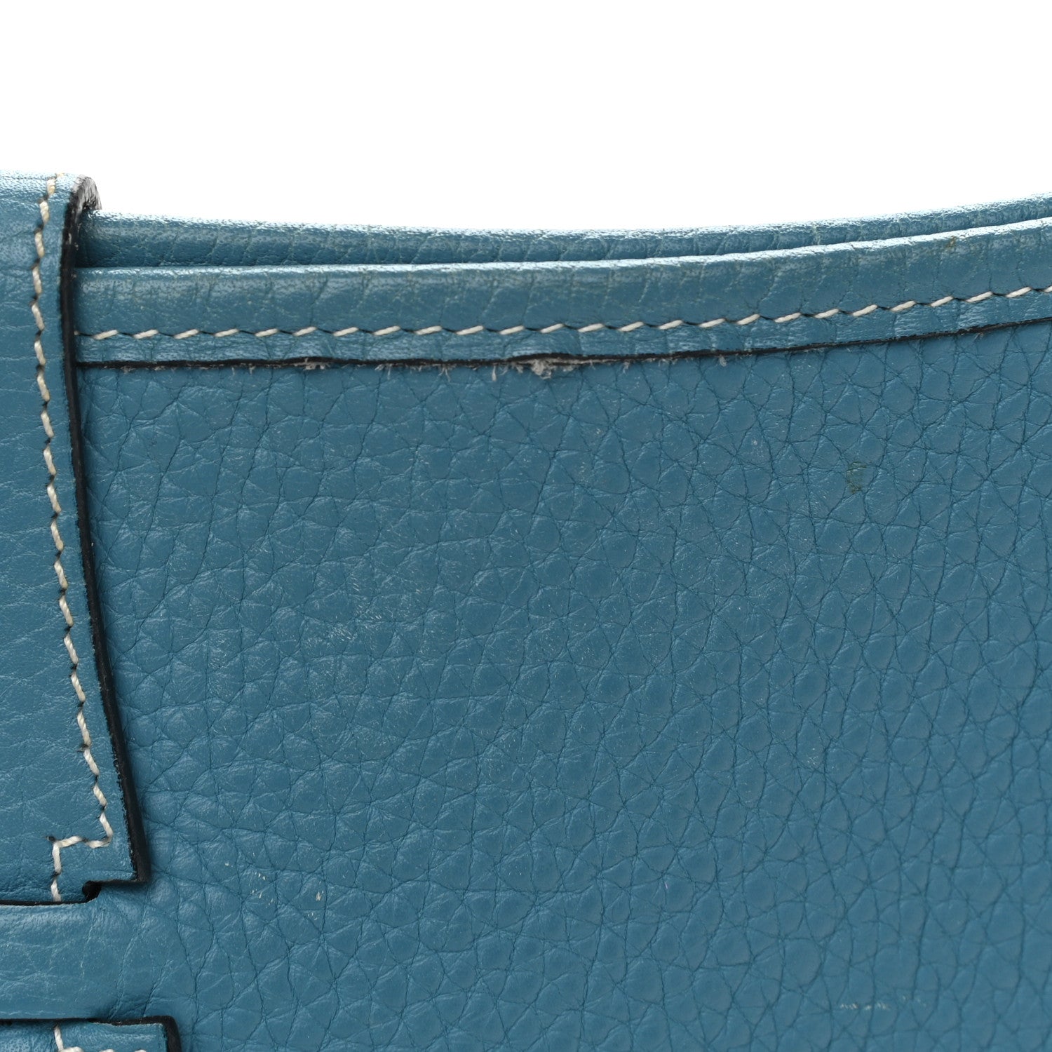 Hermes Taurillon Clemence Evelyne GM Blue Jean 11 of 14