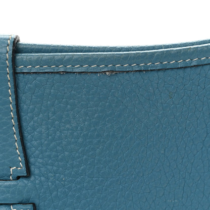 Hermes Taurillon Clemence Evelyne GM Blue Jean 11 of 14