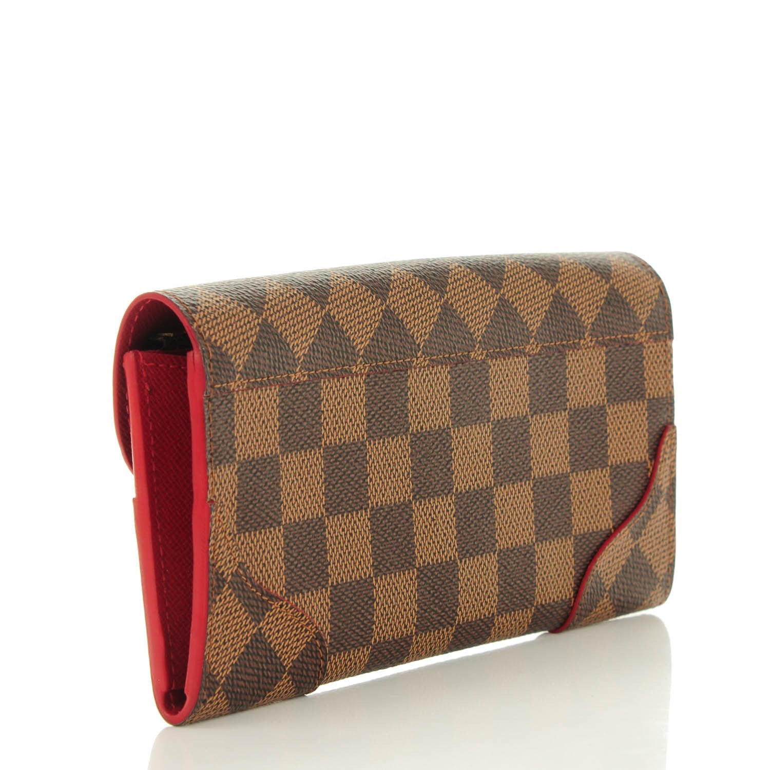 Louis Vuitton Damier Ebene Caissa Wallet Cherry 3 of 7