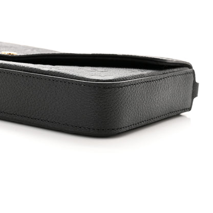 Louis Vuitton Empreinte Pochette Felicie Chain Wallet Black 10 of 11