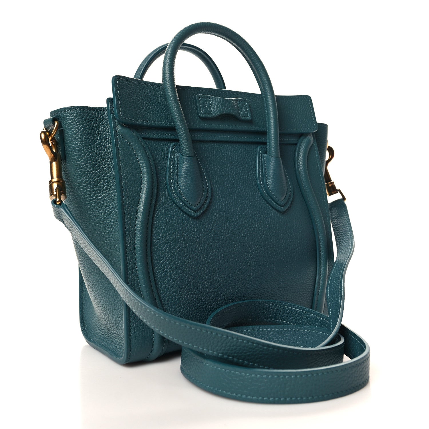 Celine Baby Drummed Calfskin Nano Prussian Blue 3 of 10