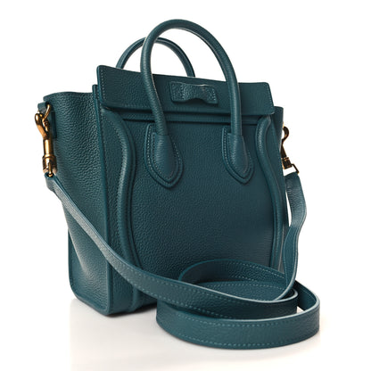 Celine Baby Drummed Calfskin Nano Prussian Blue 3 of 10