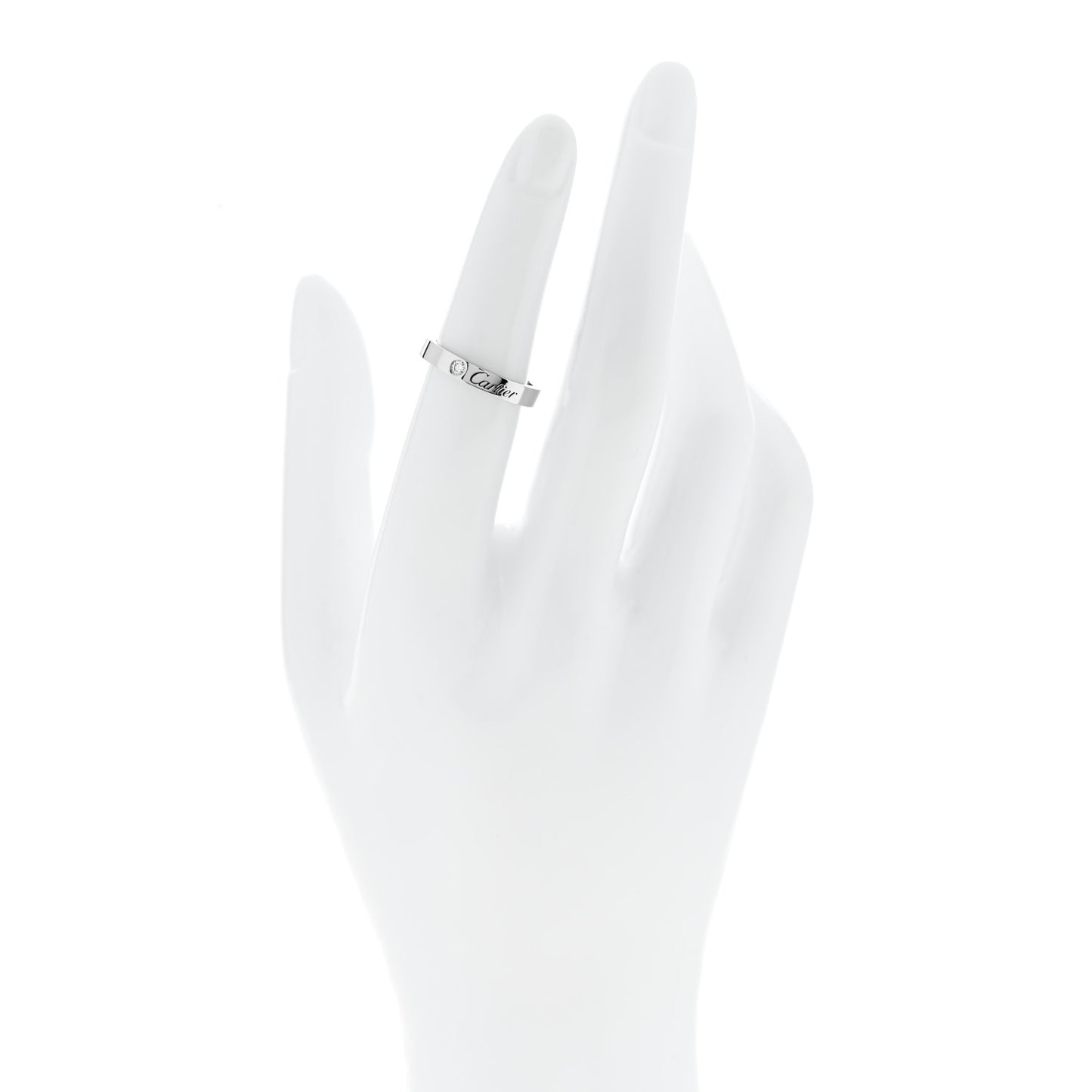 Platinum Diamond 3mm C De Cartier Wedding Band Ring 50 5.25