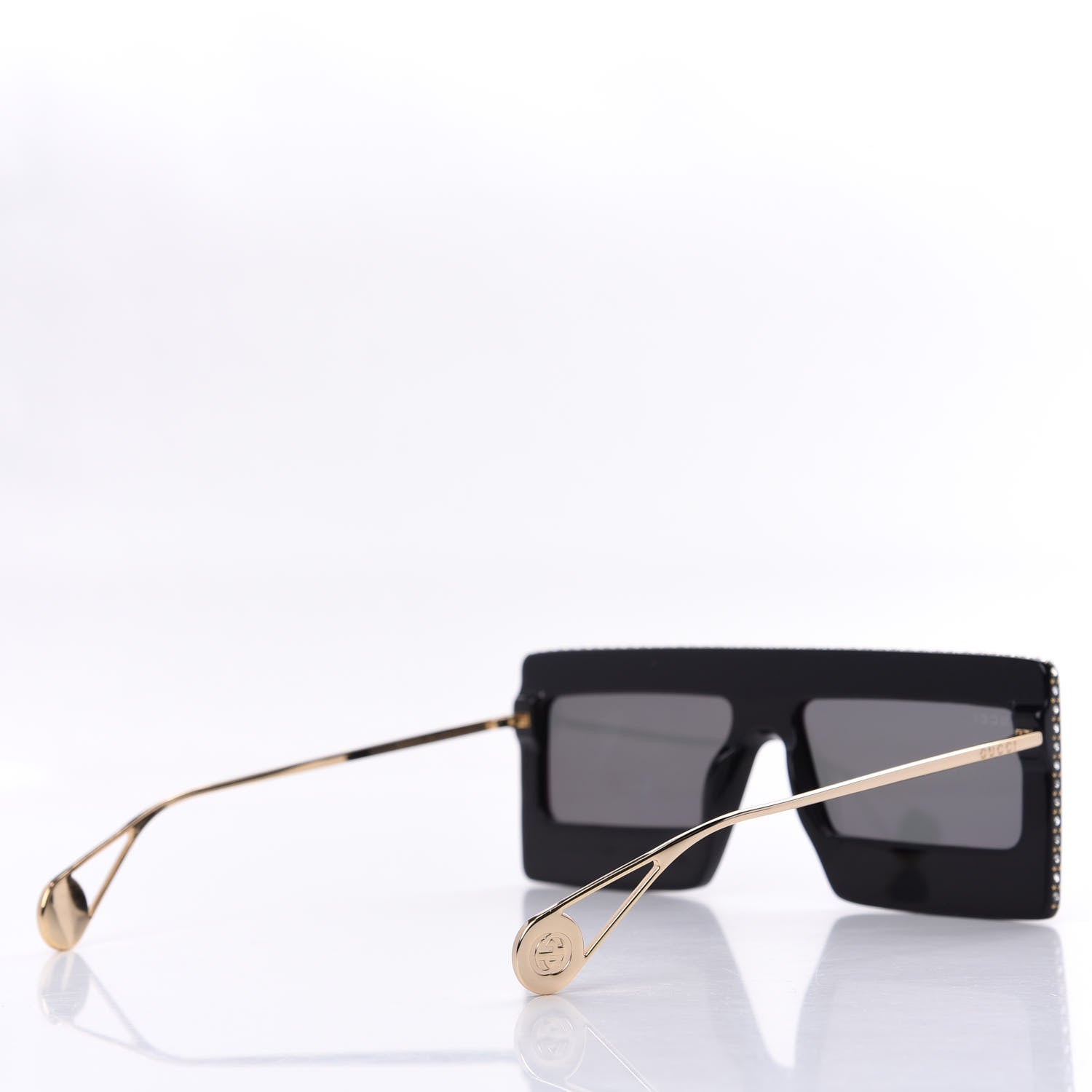 Gucci Acetate Crystal Mask-Frame Sunglasses GG0431S Black 4 of 10