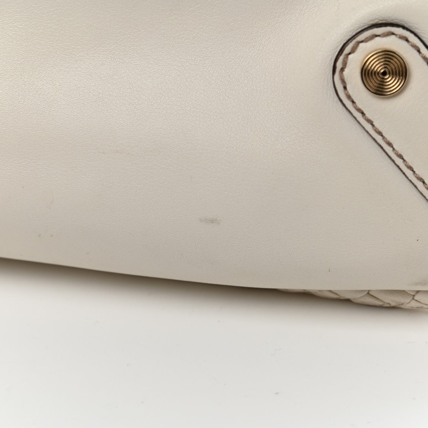 Calfskin Britt Medium Shoulder Bag White
