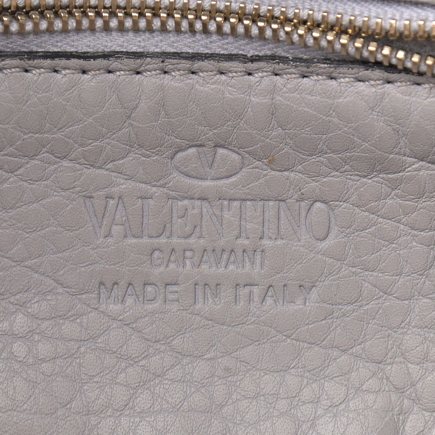 Valentino Garavani Grained Calfskin Mini Rockstud Tote Pastel Grey 6 of 10