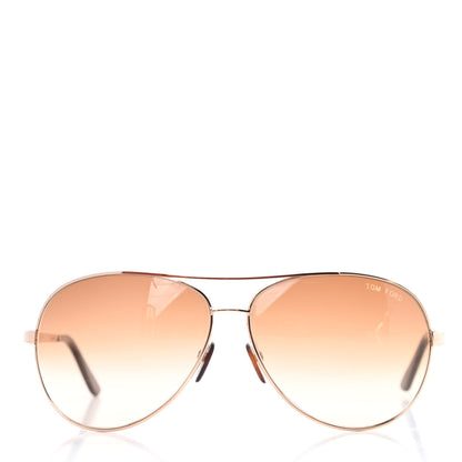 Tom Ford Metal Charles Aviator Sunglasses TF35 Gold 2 of 8