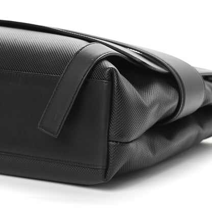 Bottega Veneta Textured Calfskin Messenger Crossbody Bag Black 10 of 10