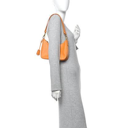 Prada Saffiano Lux Mini Re-Edition Shoulder Bag Arancio 3 of 10