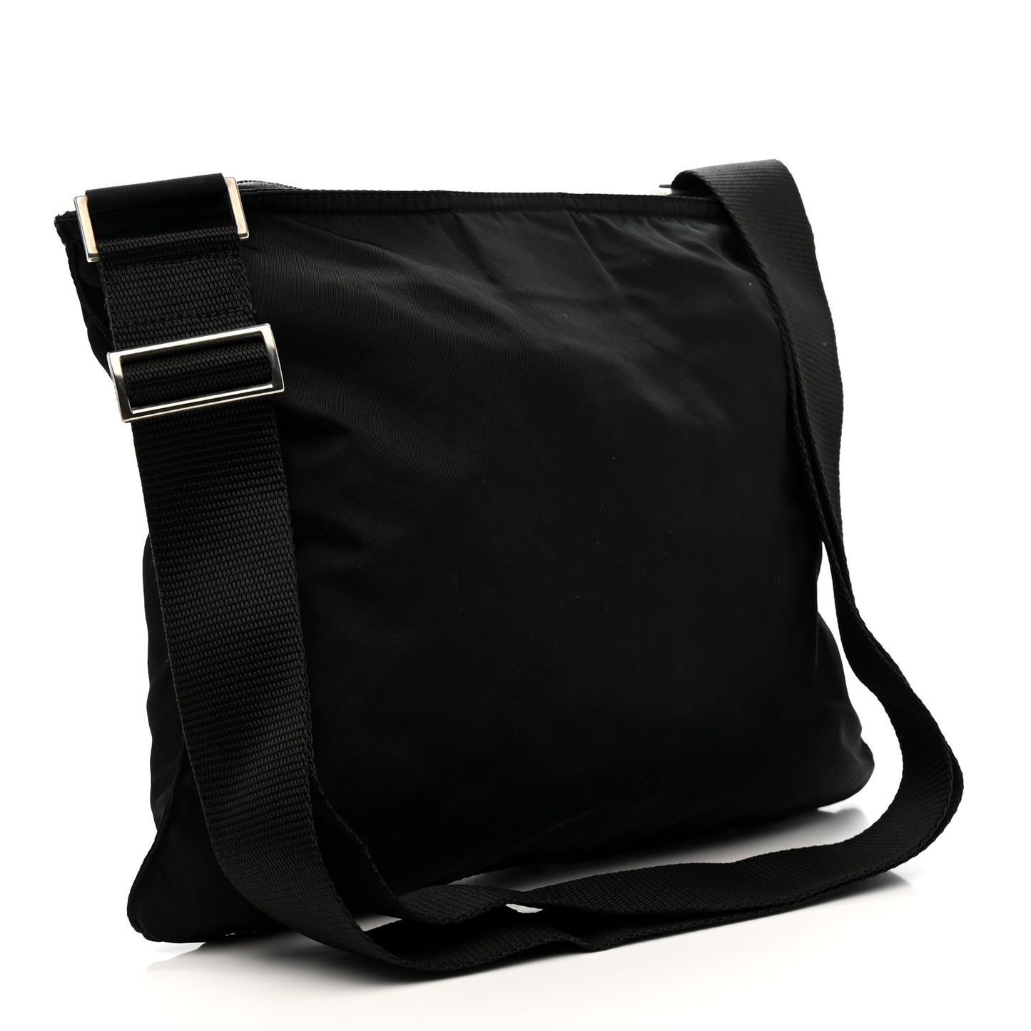 Nylon Vela Flat Messenger Bag Black
