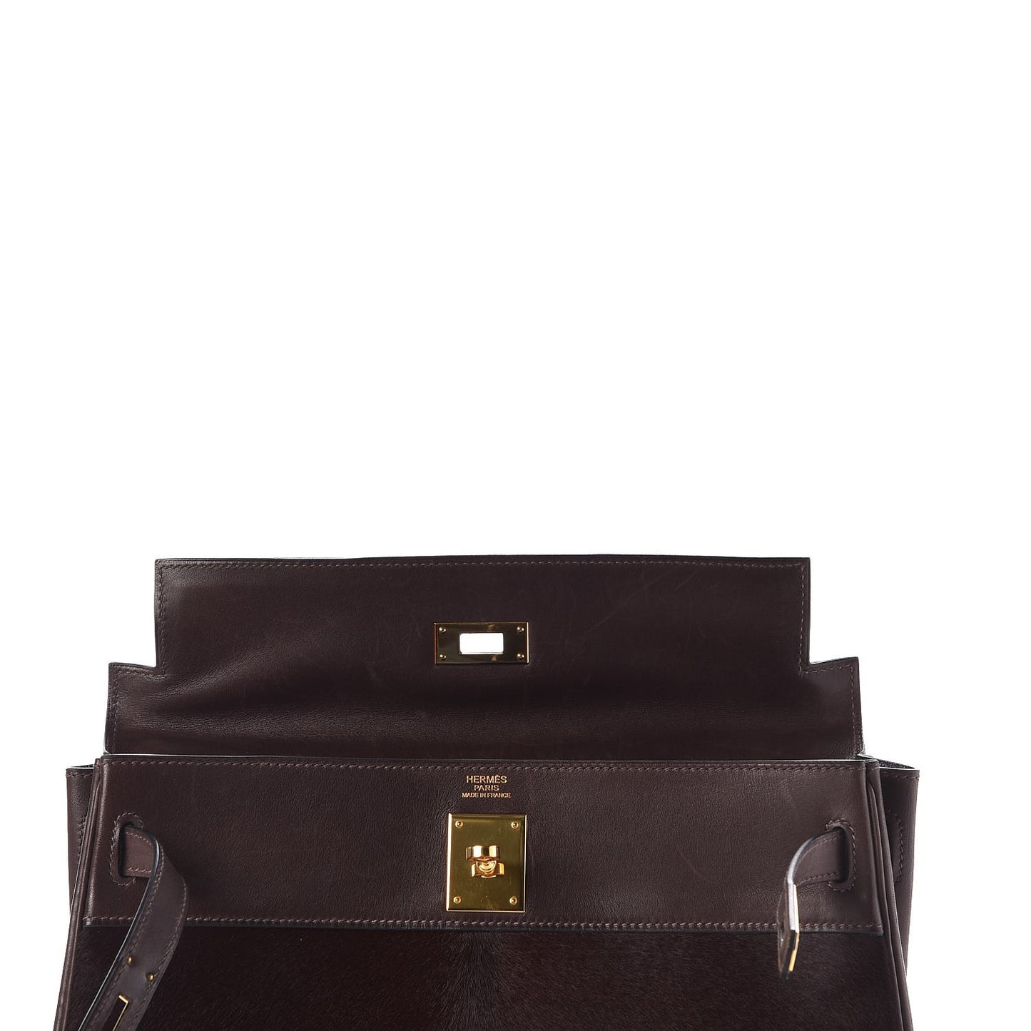 Pony Hair Swift Kelly Retourne 32 Chocolate