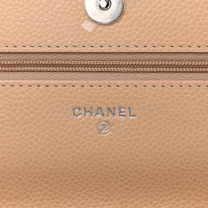 Chanel Caviar Quilted Wallet On Chain WOC Beige 6 of 11